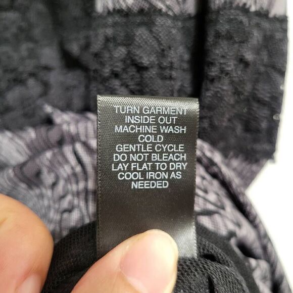 Avenue Size 2628 Lace Cami‎ Tank Top Black Gray Women's Plus Camisole - Picture 8 of 8